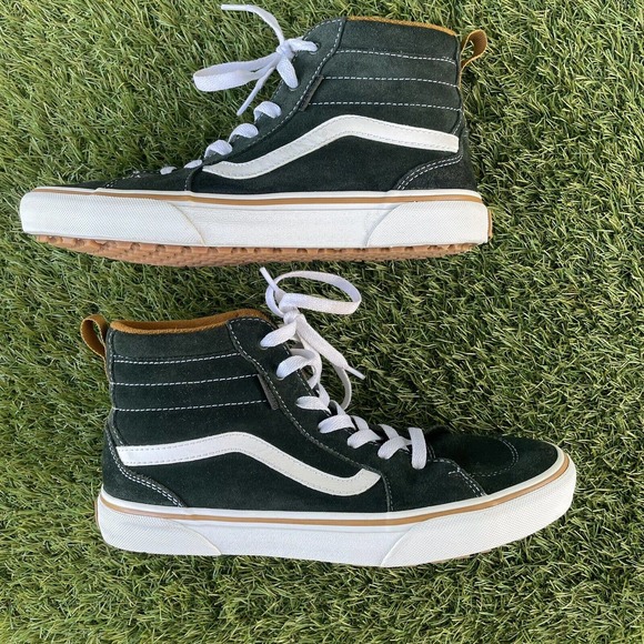 Vans Filmore Hi Vansguard Youth Shoes Size 7y Forrest Green Sued/Tan/White - Picture 8 of 12